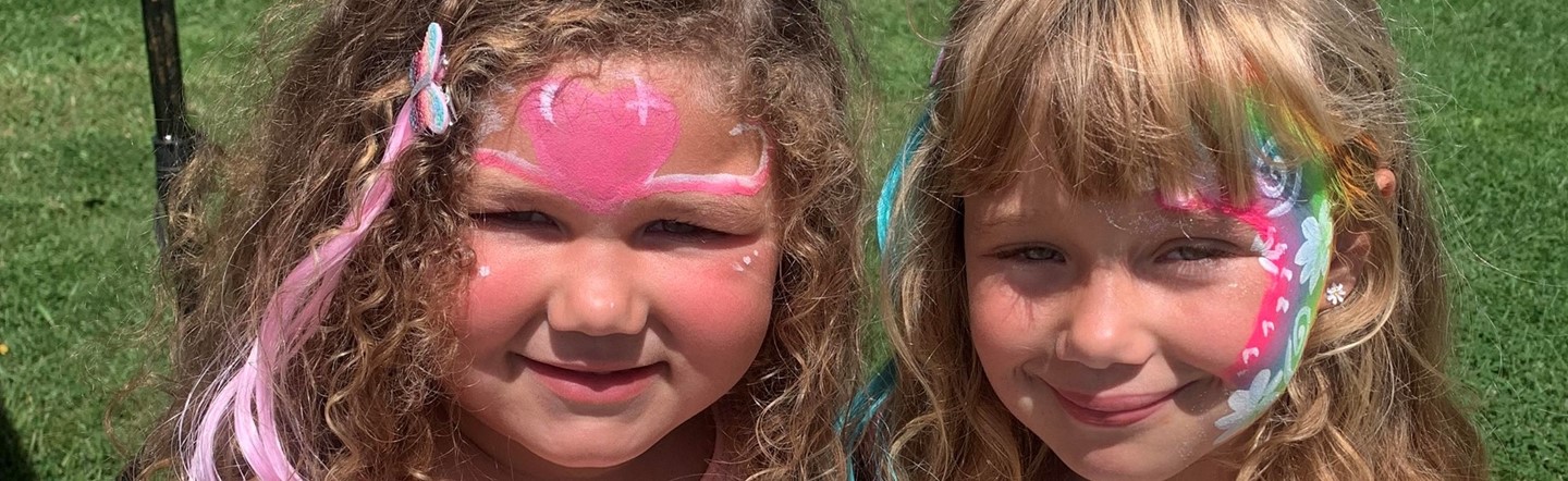 girls with painted faces